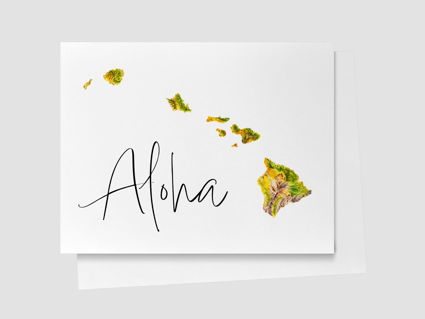 Aloha Hawaiian Islands Greeting Card
