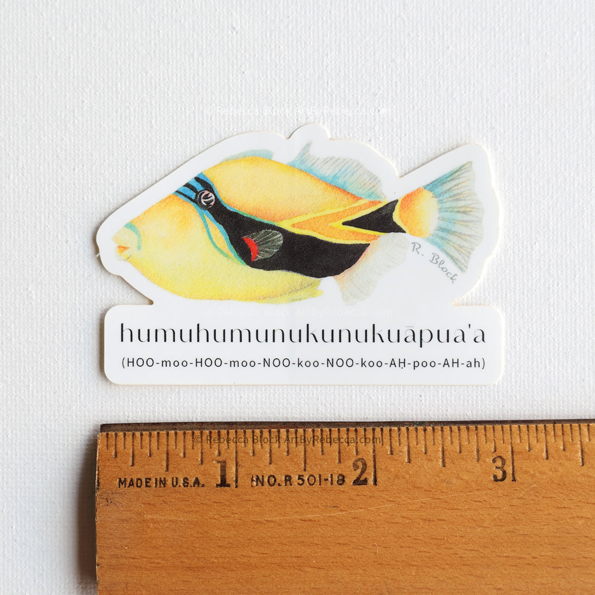 "Humuhumunukunukuāpuaʻa" Fish Sticker
