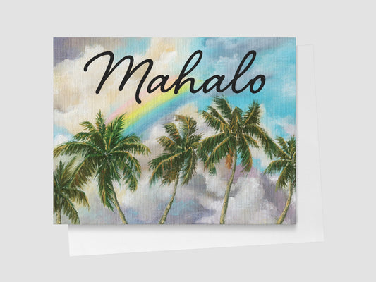 Mahalo Palms and Rainbow Card