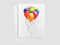 Colorful balloons on a white background