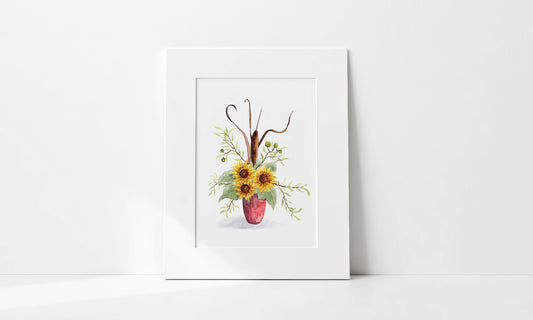 "Sunflower Bouquet" Art Print