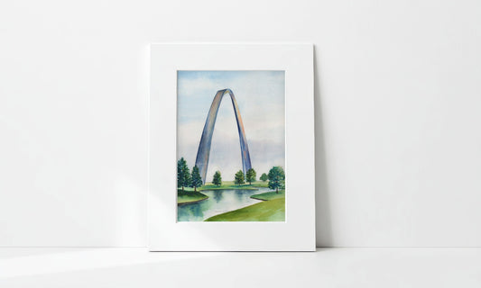 "St. Louis Arch at Dusk" Art Print