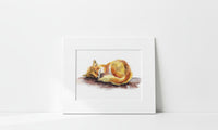 "Content as Can Be" Art Print