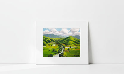 "Hanalei Valley Bliss" Art Print - Hawai'i Mountain Landscape