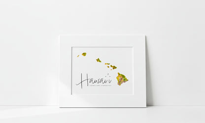 "Hawai'i Map" Art Print