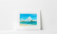 "Mokoli'i Morning" ("Chinaman's Hat") - Hawai'i Island Beach Art Print