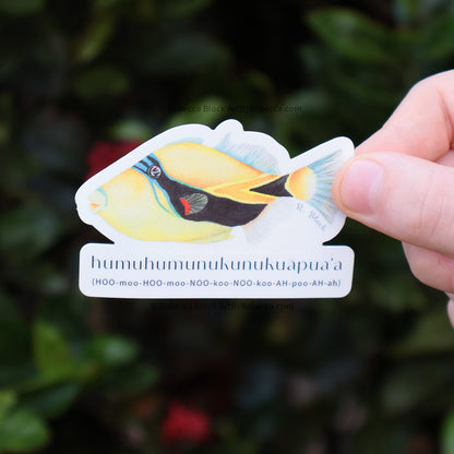 "Humuhumunukunukuāpuaʻa" Fish Sticker