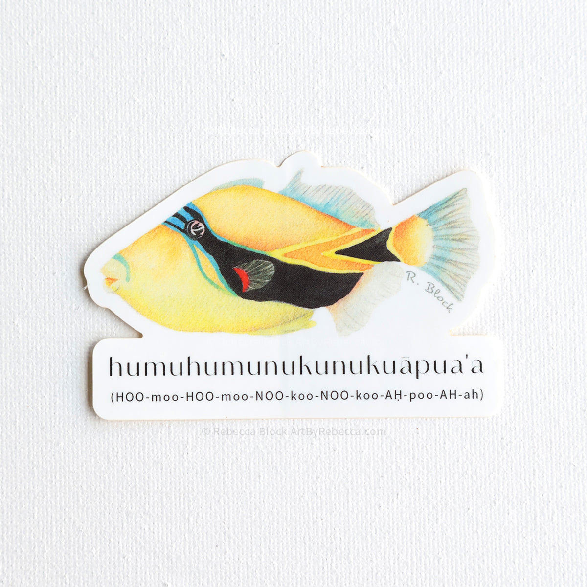 "Humuhumunukunukuāpuaʻa" Fish Sticker