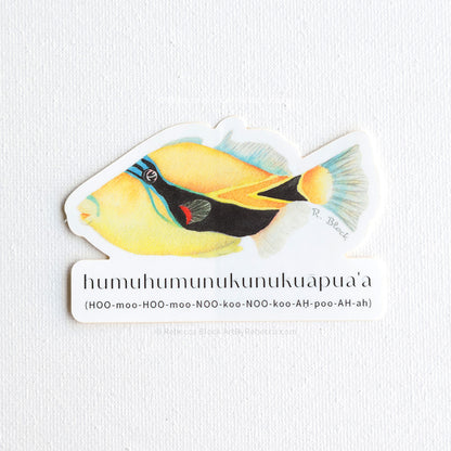 "Humuhumunukunukuāpuaʻa" Fish Sticker