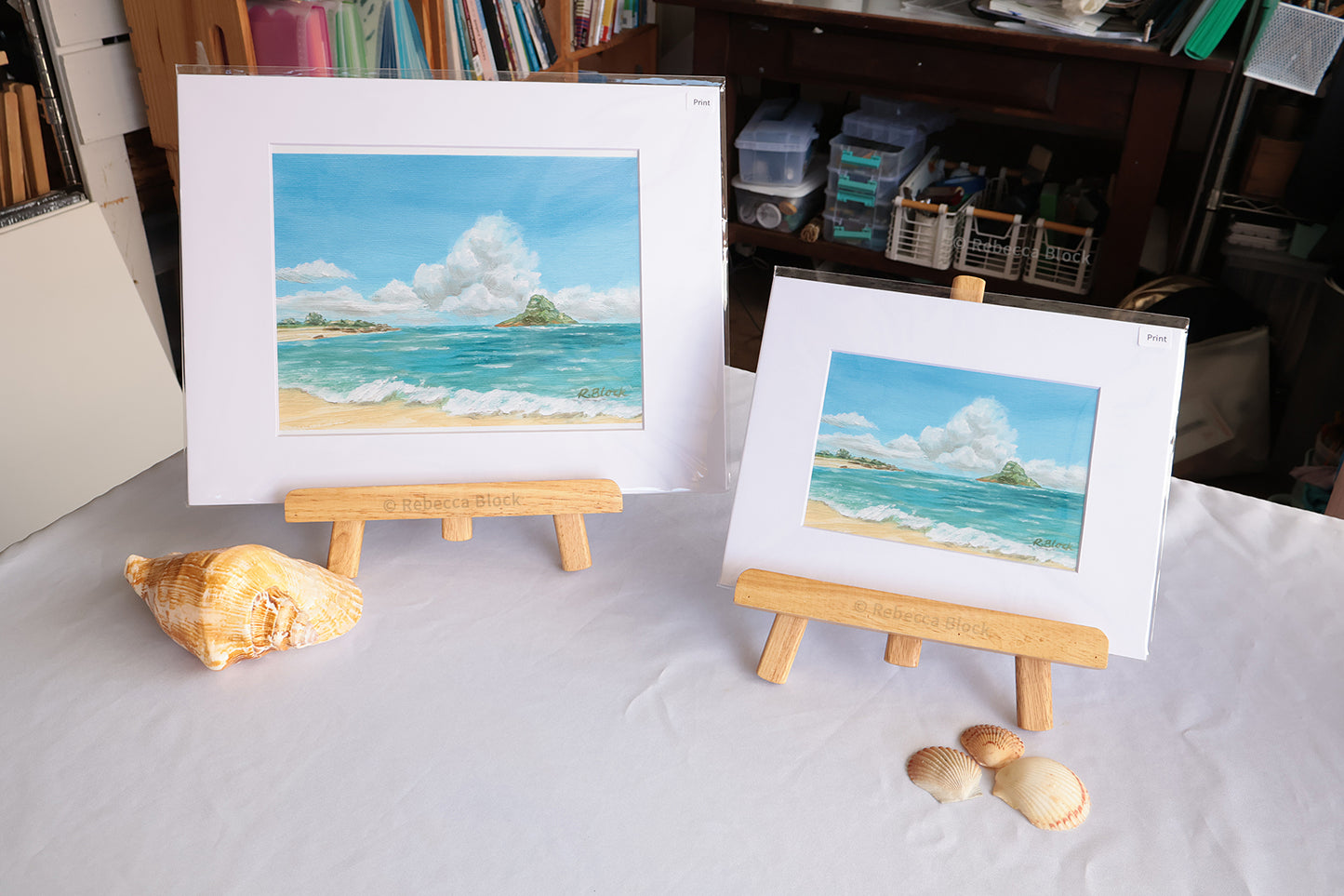 "Mokoli'i Morning" ("Chinaman's Hat") - Hawai'i Island Beach Art Print