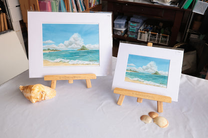 "Mokoli'i Morning" ("Chinaman's Hat") - Hawai'i Island Beach Art Print